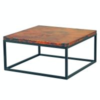 Julia Hammered Copper Coffee Table 36" Square