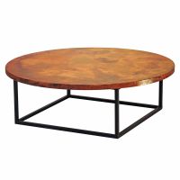 Julia Hammered Copper Coffee Table - 36" Round