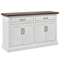 Kimberley 4 Door Weathered Wood Buffet - Light Brown Top Finish