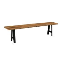 Kings Bridge Rustic Industrial Dining Bench - Clear Finish