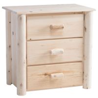 Lakeland Frontier 3 Drawer Log Chest - Unfinished