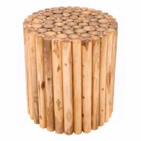 Lakeside Natural Wood End Table