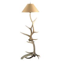 Rustic Elk & Moose Antler Floor Lamp