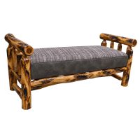 Beartooth Aspen Lounge Accent Bench - 60" - Gnarly Log - Greyling Teak Main Fabric