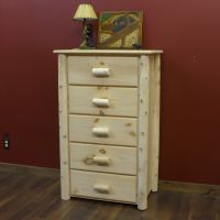 Lakeland Frontier 5 Drawer Log Chest--Unfinished