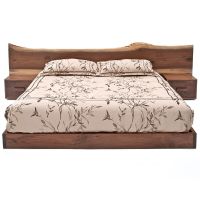 Live Edge Black Walnut Slab Platform Bed
