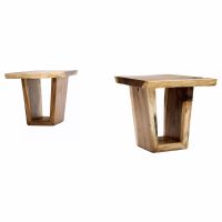 Live Edge Golden Walnut End Tables