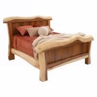 Live Edge Golden Walnut Panel Bed