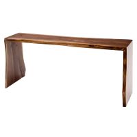 Live Edge Natural Wood Waterfall Sofa Table