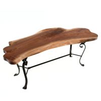 Live Edge Natural Wood Tuscan Sofa Table