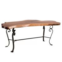 Live Edge Natural Wood Tuscan Sofa Table