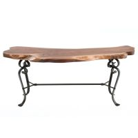 Live Edge Natural Wood Tuscan Sofa Table