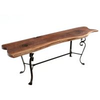 Live Edge Natural Wood Tuscan Sofa Table