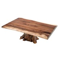 Live Edge Walnut & Cedar Stump Coffee Table