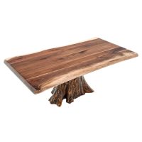 Live Edge Walnut & Cedar Stump Coffee Table