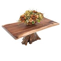 Live Edge Walnut & Cedar Stump Coffee Table
