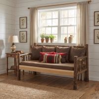 Hickory Daybed: Some lifestyle images are created with AI for visualization purposes. Crafted from natural solid wood, each piece is unique and will vary.