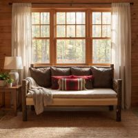 Hickory Daybed: Some lifestyle images are created with AI for visualization purposes. Crafted from natural solid wood, each piece is unique and will vary.