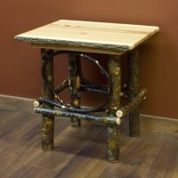Log Hickory End Table