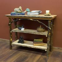 Log Sofa Table in Hickory