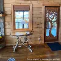 Elk Antler Sofa Table in Room