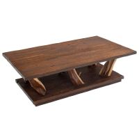 Lodge Coffee Table - Rustic Barnwood