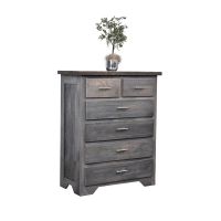 London Fog Modern Barn Wood 6 Drawer Chest
