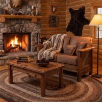 Rustic Barnwood Loveseat: Some lifestyle images are created with AI for visualization purposes. Crafted from natural solid wood, each piece is unique and will vary.