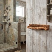 Log Towel Bar: Some lifestyle images are created with AI for visualization purposes. Crafted from natural solid wood, each piece is unique and will vary.
