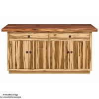 Maple Meadows Modern Bar with Black Walnut Top-Back View