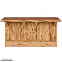 Maple Meadows Modern Bar with Black Walnut Top-Front View