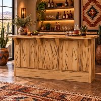 Maple Wood Bar: This image was generated or modified using AI for visualization purposes.