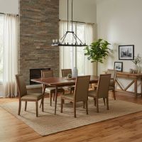 Rustic Modern Gathering Table: Some lifestyle images are created with AI for visualization purposes. Crafted from natural solid wood, each piece is unique and will vary.