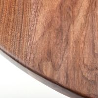 Midnight Forest Round Stump Dining Table - Natural Clear Table Top Finish