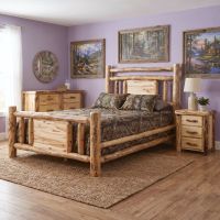 Aspen Bed: Some lifestyle images are created with AI for visualization purposes. Crafted from natural solid wood, each piece is unique and will vary.