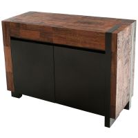 Modern Chic Reclaimed Sideboard shown in Natural Reclaimed Wood & Ebony Mahogany