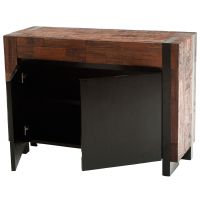 Modern Chic Reclaimed Sideboard shown in Natural Reclaimed Wood & Ebony Mahogany