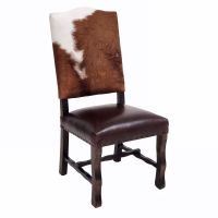 Modern Classic Upholstered Cowhide Dining Chair