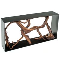 Modern Driftwood Console Table - Rustic Barnwood Juniper Log Finish