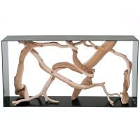 Modern Driftwood Console Table - Unfinished Juniper Log