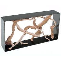 Modern Driftwood Console Table - Unfinished Juniper Log