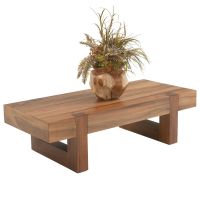Modern Elegant Coffee Table - Golden Walnut Top & Natural Golden Walnut Base