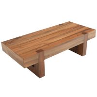 Modern Elegant Coffee Table - Golden Walnut Top & Natural Golden Walnut Base