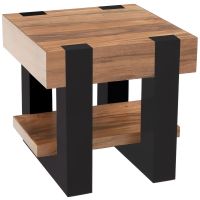 Modern Elegant End Table shown in Golden Walnut & Ebony Mahogany