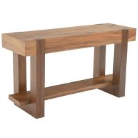 Modern Elegant Sofa Table shown in Golden Walnut