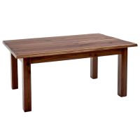 Modern Farmhouse Hardwood Dining Table - Minimal Live Edge w/ Thor's Ends
