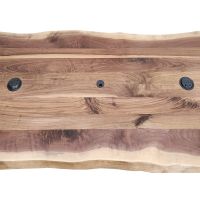 Modern Live Edge Natural Wood Conference Table Top Power Port Detail