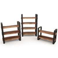 Modern Rustic Live Edge Natural Wood Shelves - Black Walnut - Natural Clear Finish