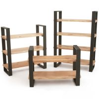 Modern Rustic Live Edge Natural Wood Shelves - Maple - Natural Clear Finish