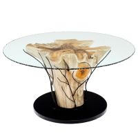 Modern Rustic Tree Stump Dining Table